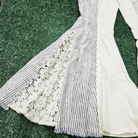 Venus Vintage Flare Bell Bottom Jeans Womens Size 6 Boho Hippie Retro Pant - Picture 6 of 15